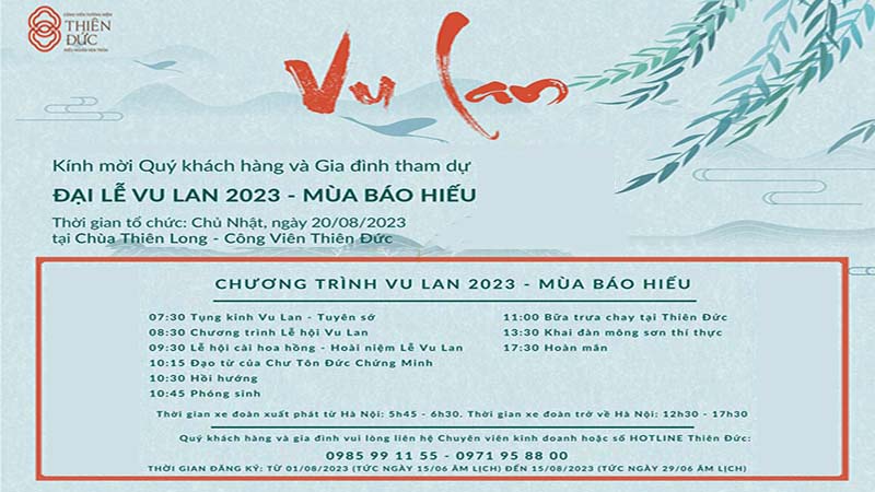 Nội dung lễ vu lan công viên Thiên Đức